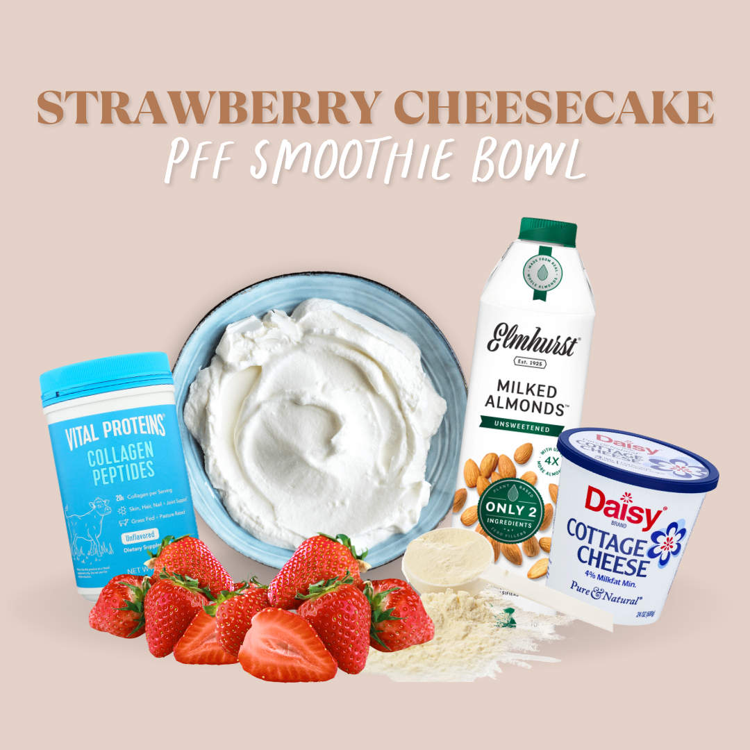 Strawberry Cheesecake PFF Smoothie Bowl